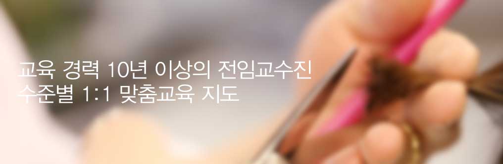 10년 이상 경력의 전임교수진이 수준별 1:1 맞춤교육 지도